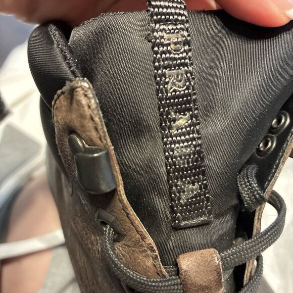 Prada Sport Authentic Mens Brown Leather High Top Ankle Boots Sneakers 7 - Picture 8 of 9